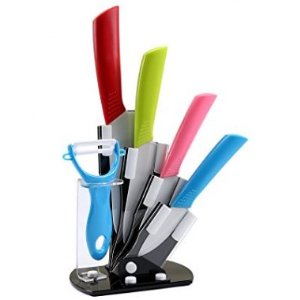 让厨房更添姿色 FSDUALWIN 彩色陶瓷刀具架六件套