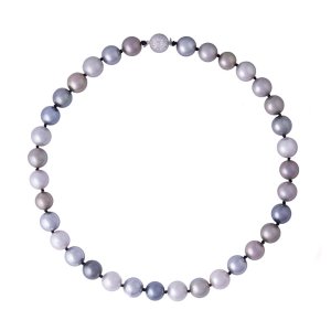 12MM 淡紫色珍珠贝母项链