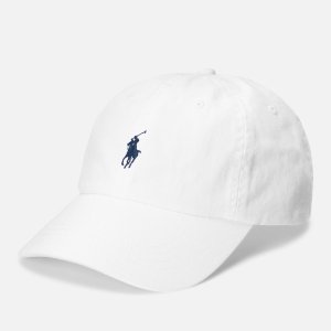 Ralph Lauren纯棉白色棒球帽