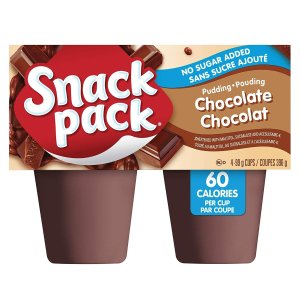 Snack Pack 巧克力味布丁4个x99g 无糖分添加