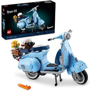 Lego骑上我心爱的小摩托Vespa 125 Scooter, Vintage Italian Iconic Model Building Kit, Display Collection Decor Set for Adults, Relaxing Creative Hobbies Idea 10298