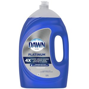 $9收 2.21L大桶装Dawn Platinum 4倍强清洁系列洗碗液 清爽雨香