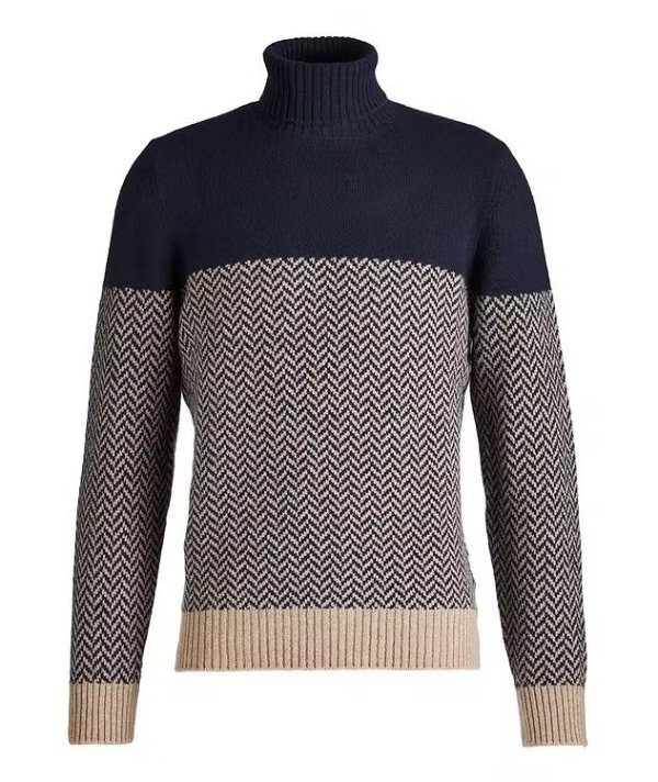 Wool Chevron Turtleneck | Sweaters & Knits | Harry Rosen