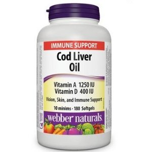 Webber Naturals 鱼肝油150粒 含维生素A和维生素D3