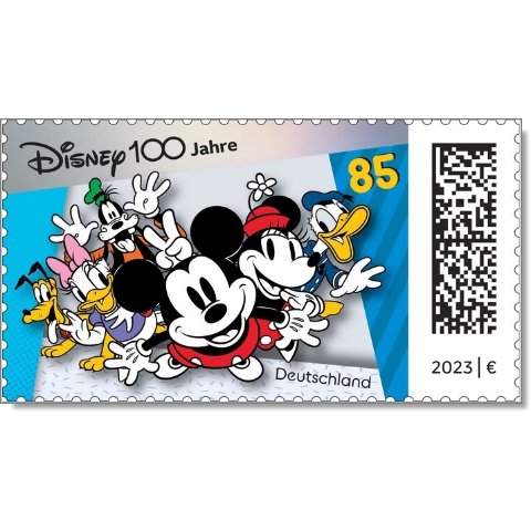 100 years Disney - postage stamp mint, Germany 迪士尼100周年邮票€1.40 超值好货| 北美省钱快报