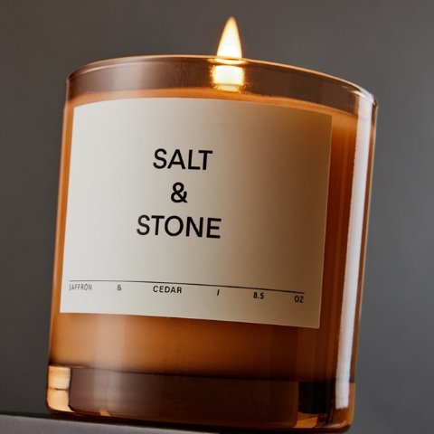 salt&Stone 藏红花和雪松蜡烛
