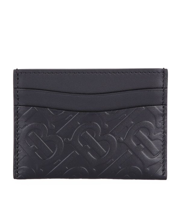 Leather Monogram Card Holder