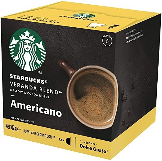 Starbucks 咖啡胶囊, Box of 12 Capsules, 102g (12 Serves)