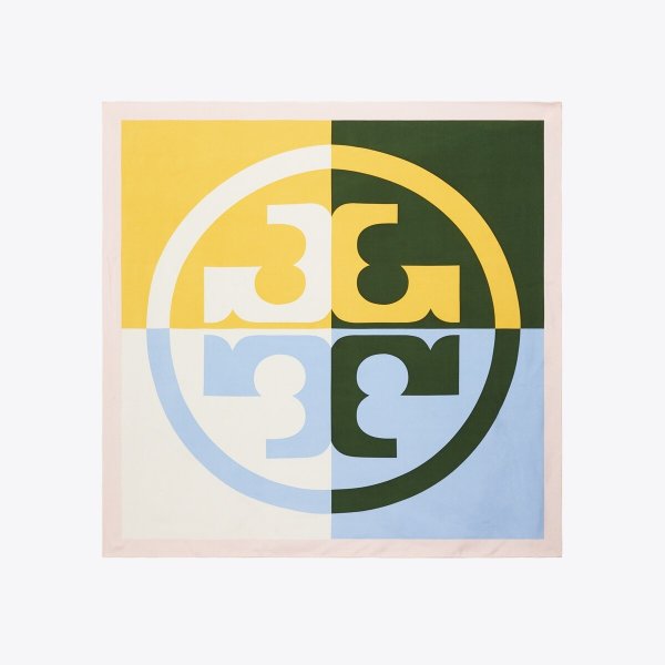 logo拼色丝巾