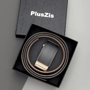 PlusZis 28 英寸 - 68 英寸男士真皮正装皮带 带包装可调节