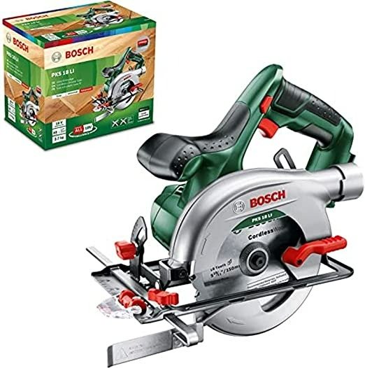 Bosch Cordless Circular Saw PKS 18 LI (Without Battery, 18 Volt System, Saw Blade Included, in Box)