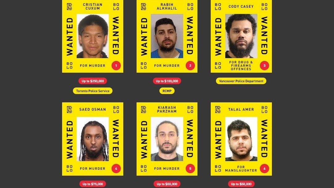 注意！加拿大公布25名头号“通缉犯”名单，最高悬赏25万！多名亚裔嫌犯上榜！