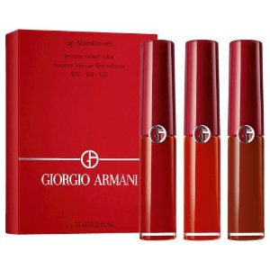 上新：Giorgio Armani 红管唇釉3件套 含大热405、200、400