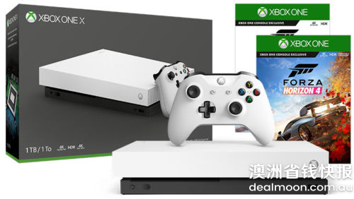 Microsoft微软 Xbox One X 1TB 白色特别版+游戏机套装 - 1