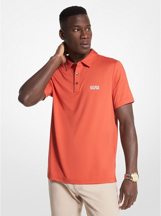Golf Logo Stretch Jersey Polo Shirt