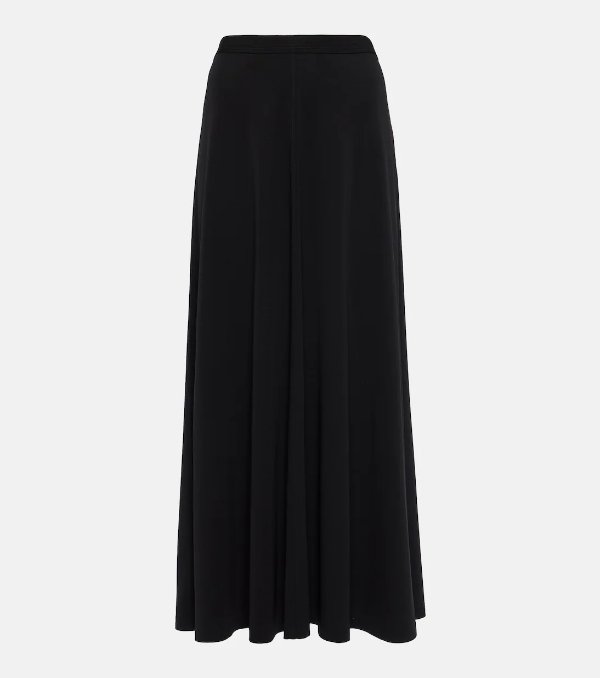 黑色褶皱半身裙