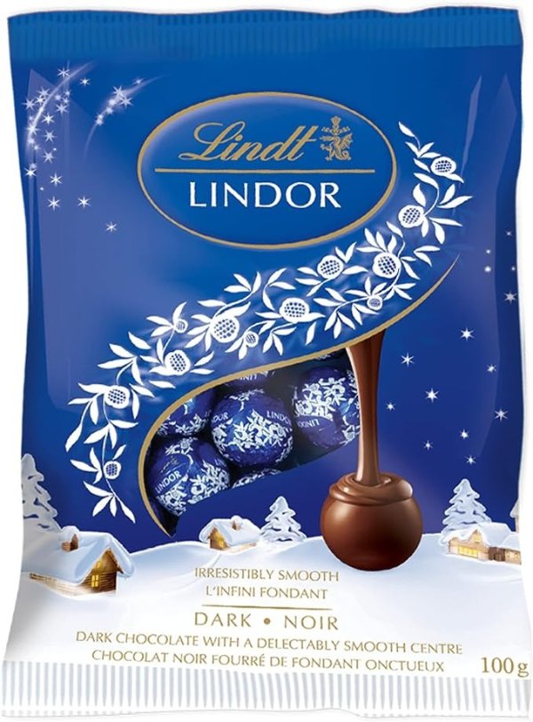 Lindt LINDOR 迷你黑巧克力球 100g