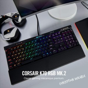Corsair 美商海盗船K70 机械键盘热促 红轴、青轴、茶轴都有