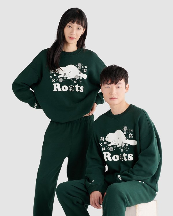 Roots X CLOT 深绿色卫衣