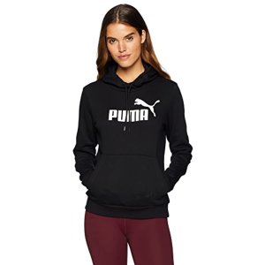PUMA Essentials 黑色经典款抓绒连帽卫衣 S-XL