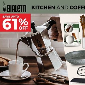 Bialetti 精选咖啡、厨房器具热卖 明星摩卡壶$39