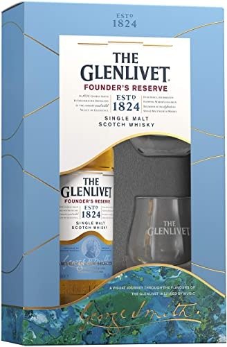 The Glenlivet 单麦芽苏格兰威士忌+2玻璃杯组合  700ml