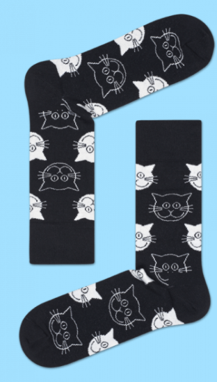 黑色小猫袜子