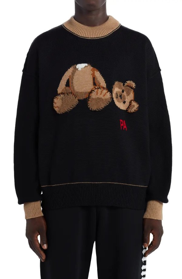 小熊logo毛衣