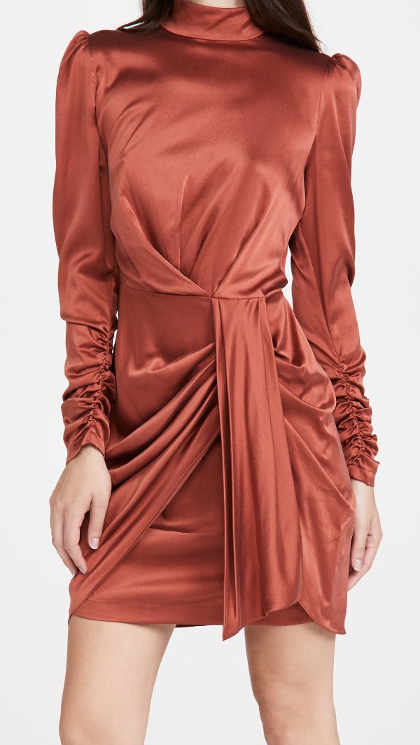 Silk Drape 红色丝绸连衣裙