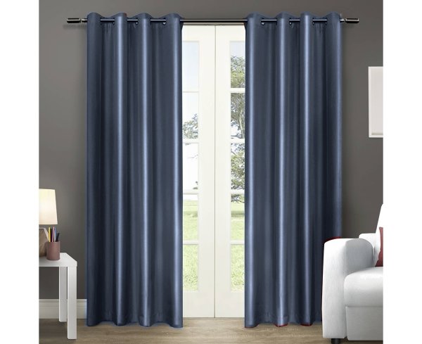 窗帘 1 Pair Blockout Curtains Panels Bluish Grey 240x213cm