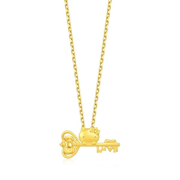 Hello Kitty钥匙黄金项链