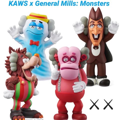 已发售 速速浏览>>新品上市：KAWS x General Mills！Monsters 人偶系列