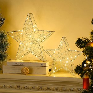 Lewondr LED星型台灯 灯光柔和星光氛围感超强 圣诞必备