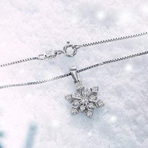 J.Rosée 925纯银雪花项链 带着浪漫雪花一起过冬天