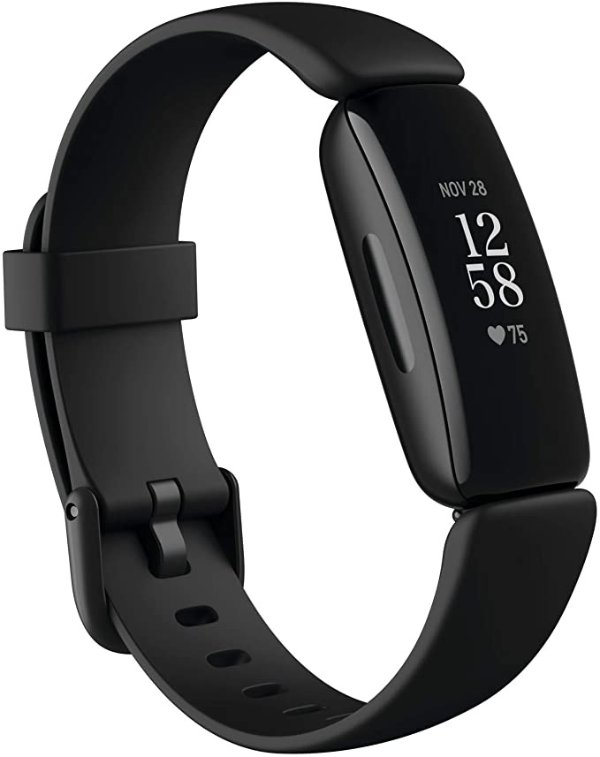 Inspire 2 Fitness Tracker with 12 Months FreePremium Membership, 24/7 Heart Rate, Activity & Sleep Tracking and up to 10 days battery - Black