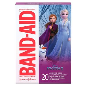 5折！每盒$1.41💥史低价💥：Band-Aid 儿童创可贴20个 6盒装！ Frozen冰雪奇缘印花