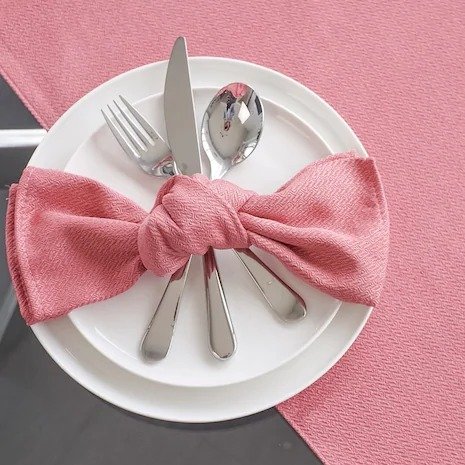 粉色桌布餐巾