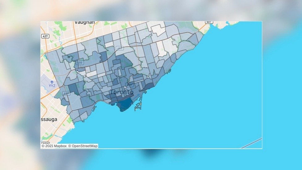 多伦多发布COVID-19 病例率地图，低收入社区疫情更重，华人社区感染率低！