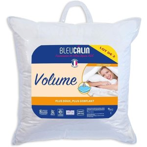 舒适，可机洗Bleu Câlin 纤维枕 2个 60*60cm
