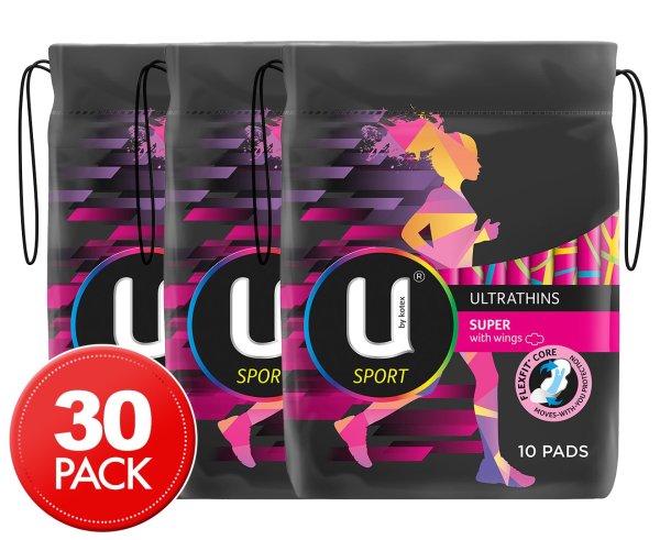 3 x U By Kotex 超薄护垫超级卫生巾10pk