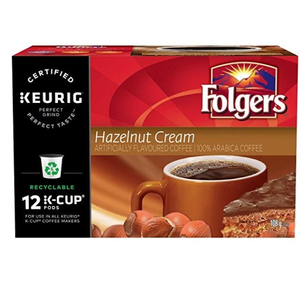 Folgers 胶囊咖啡12个Hazelnut Cream 口味