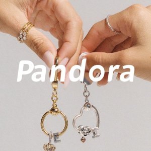 Pandora 公主的小情结 心形缀蛇形手链$59.9(官网$80)