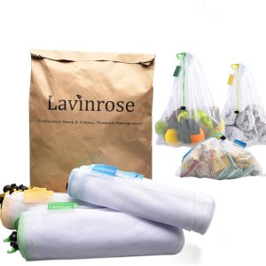 Lavinrose 果蔬网袋9件套 可重复使用 2种尺寸可水洗