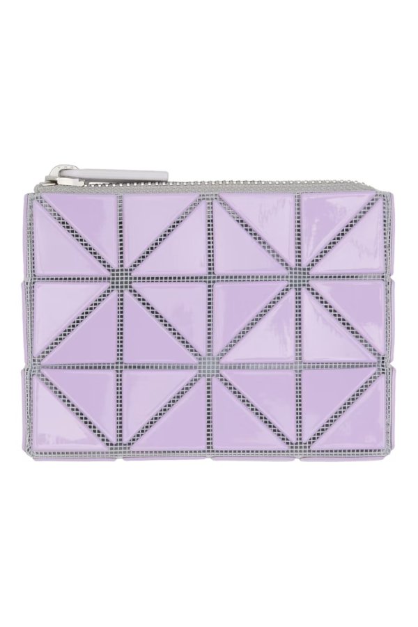 紫色菱格钱包