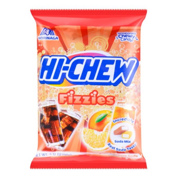 日本MORINAGA森永 HI-CHEW 双果汁软糖 可乐香橙口味 综合袋 90g