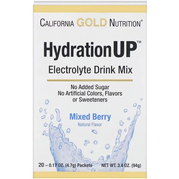 HydrationUP, Electrolyte Drink Mix, Mixed Berry, 20 Packets, 0.17 oz (4.7 g) Each
