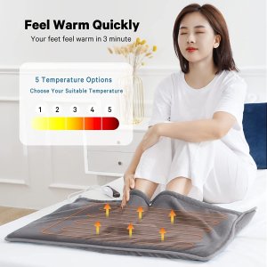 CURECURE 暖脚电热毯 5种温度2种定时 快速加热可机洗