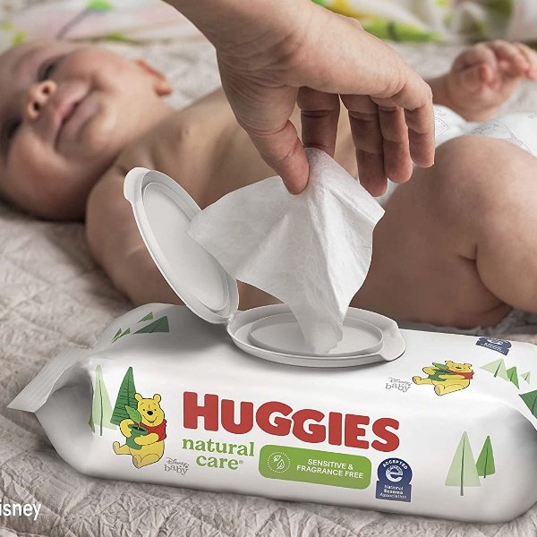 Huggies 好奇天然呵护无香婴儿湿巾1008抽 含99%纯水 温柔呵护