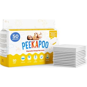 $31.96  $0.6/片史低价：Peekapoo 一次性超柔纯棉隔尿垫50片 大力吸水防水 携带方便