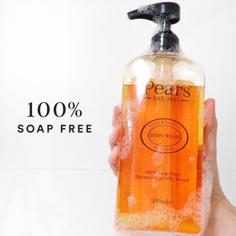 500ml 天然无皂基 经过皮肤测试 Pears 英国梨牌精油沐浴露
